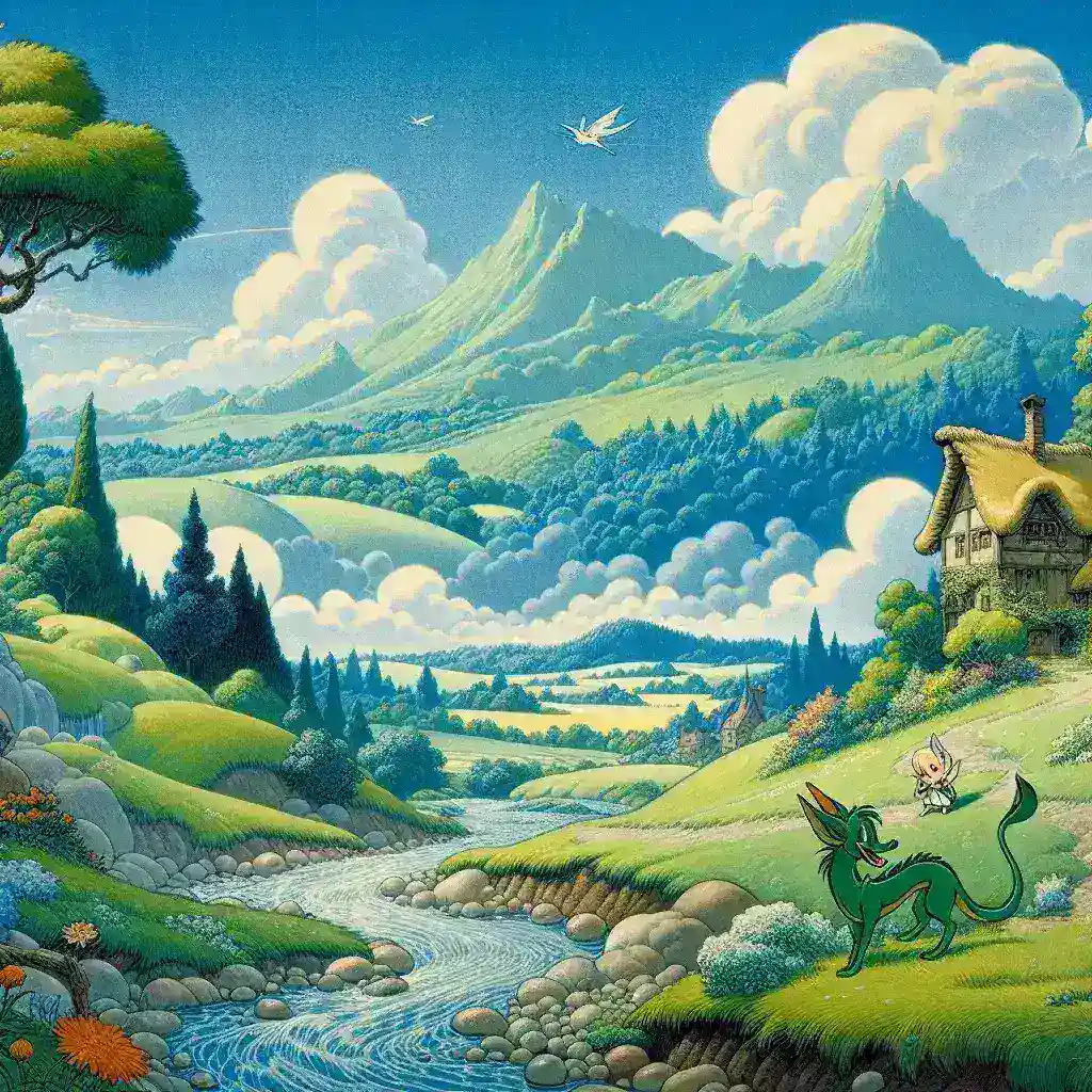 "Still from Studio Ghibli animation showcasing vibrant colors and whimsical characters, illustrating the unique artistic style that has inspired discussions in ChatGPT."
